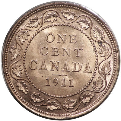 1911 Canada 1-cent Choice Brilliant Uncirculated (MS-64) $