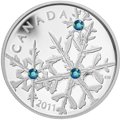 2011 Canada $20 Small Crystal Snowflake - Montana Fine Silver