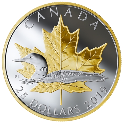2019 Canada $25 Piedfort Timeless Icons - Loon Fine Silver (No Tax)