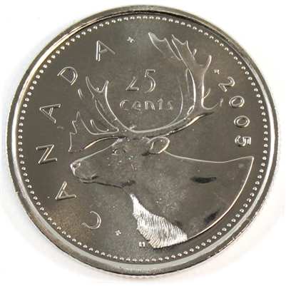 2005P Caribou Canada 25-cents Brilliant Uncirculated (MS-63)