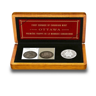 2008 Canada Royal Canadian Mint 100th Anniversary Coin & Stamp Set
