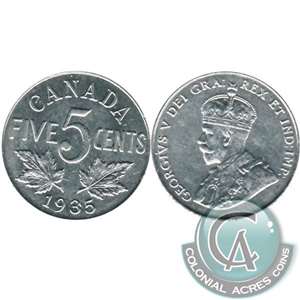 1935 Canada 5-cents AU-UNC (AU-55) $
