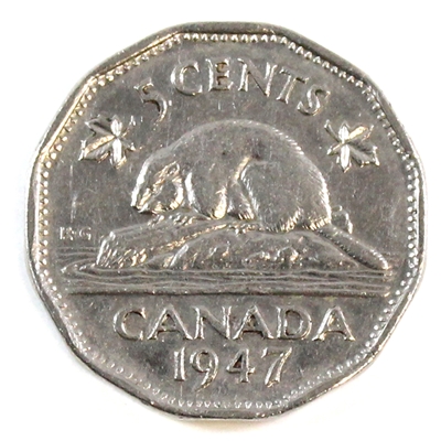1947 Canada 5-cents Very Fine (VF-20)