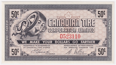 G5-D-D 1964 Canadian Tire Coupon 50 Cents Uncirculated