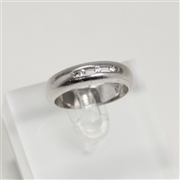 Lady's Sterling Silver Clear Stone Band - 7