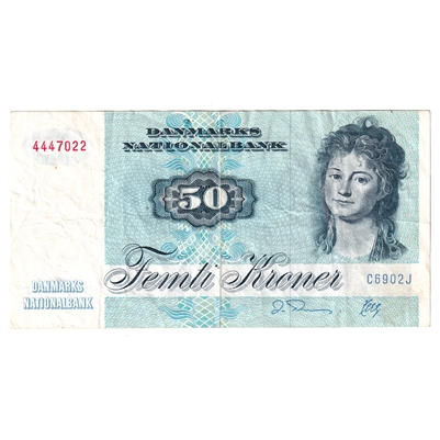 Denmark Note Pick #50i 1990 50 Kroner, VF