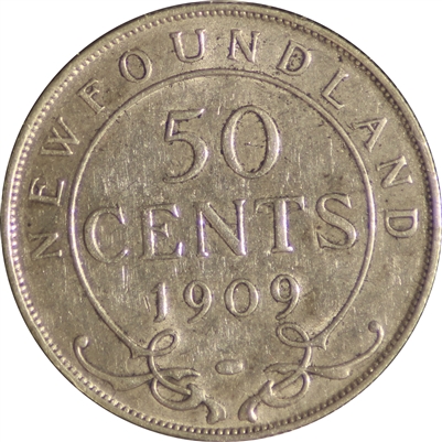1909 Newfoundland 50-cents EF-AU (EF-45)