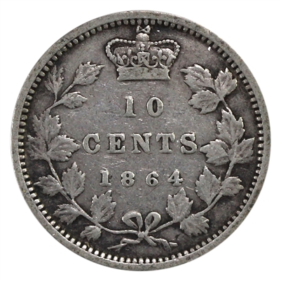 1864 New Brunswick 10-cents F-VF (F-15) $