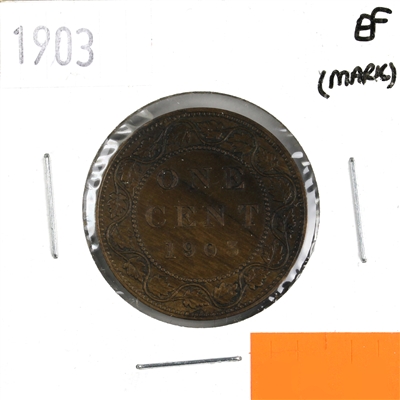 1903 Canada 1-cent Extra Fine (EF-40) Corrosion, mark, or impaired