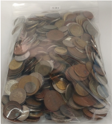 5 Pounds - Mixed World Coins by the Pound