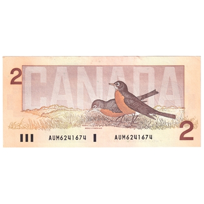 BC-55a 1986 Canada $2 Crow-Bouey, AUM, AU-UNC