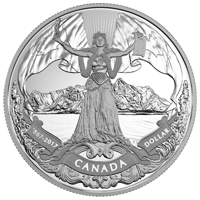 2017 150th Anniversary Canadian Confederation Proof Silver Dollar (No Tax)