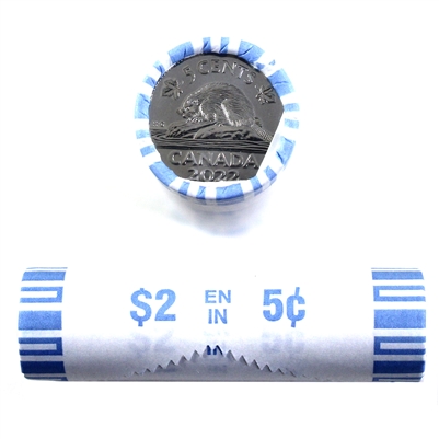 2022 Canada 5-cent Regular Wrapped Original Roll of 40pcs