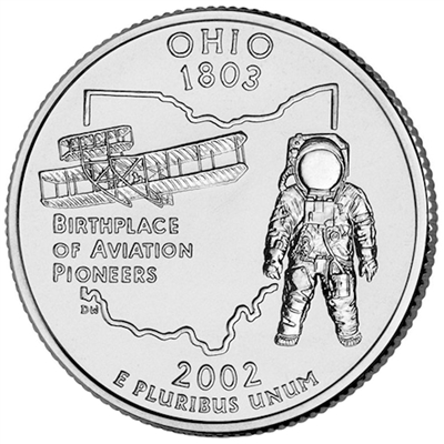 2002-P Ohio USA Statehood Quarters (MS-60)