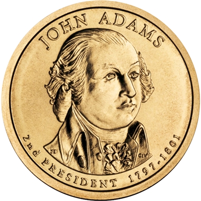 2007-P USA Presidential Dollar - John Adams Uncirculated (MS-60)