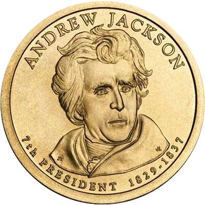 2008-D USA Presidential Dollar - Andrew Jackson Uncirculated (MS-60)
