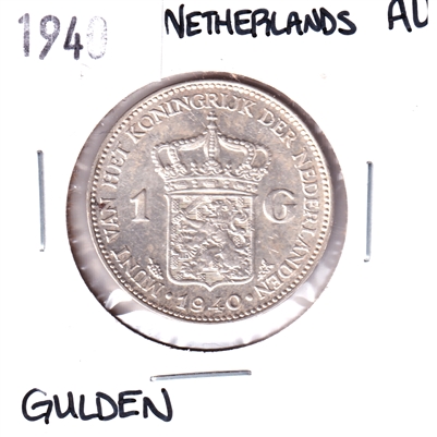 Netherlands 1940 Gulden Almost Uncirculated (AU-50)