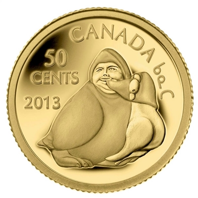 2013 Canada 50-cent Inuit Art - Owl Shaman Holding Goose 1/25oz. Gold (No Tax)