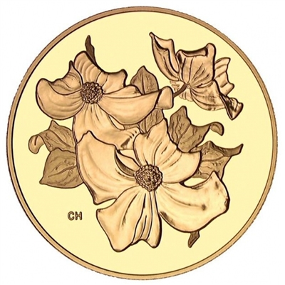 2000 Canada $350 Pacific Dogwood - British Columbia Fine Gold Coin (No Tax)