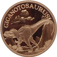 Dinosaurs - Giganotosaurus 1oz. .999 Fine Copper