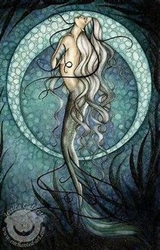 Mystic Mermaid home accent Wall Art Print