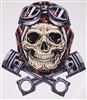 Aviation Biker Skull Piston Cross  Full color Graphic Window Decal Sticker