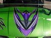 Green EZGO w/ Golf Cart Race Tech HOOD & Side Graphics