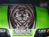 Green EZGO w/ Golf CartBoneyard Tribal Skull HOOD & Side Graphics