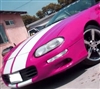 Pink Camaro w/ Plain White Rally Stripes
