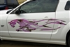 White Mustang w/ Pink Camo Tribal Mustang Pony FULL COLOR Side Graphics