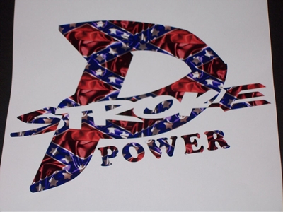 REBEL FLAG P (Power) Stroke Power  Decal