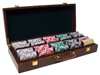 500 Black Diamond Poker Chip Set with Walnut Case