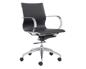 Glider Modern Low Back Office Chair White