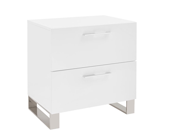Corsica Modern Side Table in White Lacquer