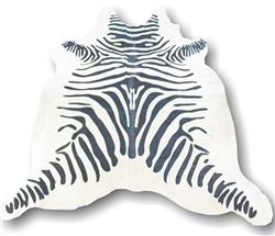 Zebra Natural hide Modern Rug Large Black & White  - Natural Products Will Have Color Variations  *Special Order