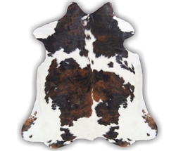 Multi-Color  Natural hide Rug Large Brown, Black & White