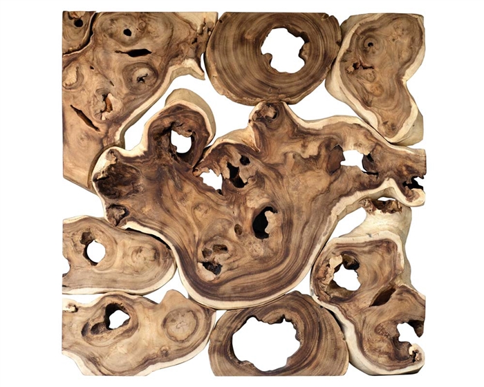 Avram Wood Wall Art Rich in character, this natural suar wood is crafted from its natural form into an artistic and precisely pieced display, left in its natural finish of rich coffee brown and honey tones.
