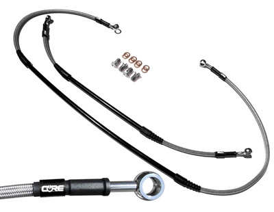 Front and Rear brake line kit KTM 125 SX 2000-2003 200 SX 2003 250 SX 2000-2002 400 SX-F 2000-2002 520 SX-F 2000-2002 525 SX-F 2003 stainless steel (2 Lines)