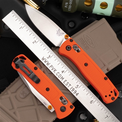 Benchmade 533 Mini Bugout Drop-point Orange Grivory