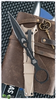 Benchmade SOCP Dagger Fixed Blade,  Black 440C, Desert Sand Sheath