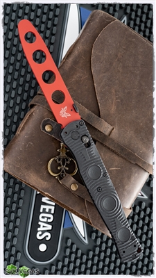 Benchmade SOCP Tactical Folder AXIS Lock, Red D2 Trainer CF-Eliteâ„¢