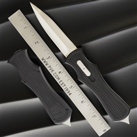 BURN Knives Palm Viper D/A OTF Venom Series Black Anodized Alloy W/Hand Rubbed Satin 154CM Dagger