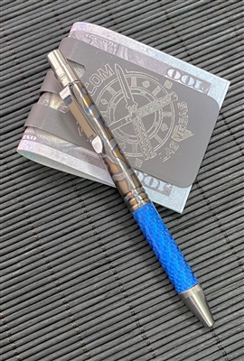 Darrel Ralph Designs (DDR) Flame Anodized Titanium and Blue Carbon Fiber Go Pen