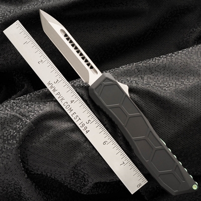 EOS Harpoon OTF  2-Tone Sasha CPM20CV Blade Black Hex Titanium Frame Green Anodized Ti Accents