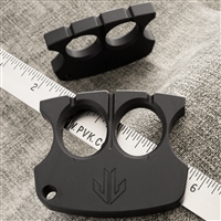 J&L Machining Works 2 Finger Knuck/Paperweight -  Black Aluminum