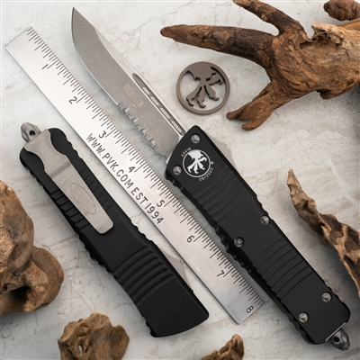 Microtech Combat Troodon S/E 143-11AP Apocalyptic Partial Serrated Black Handle
