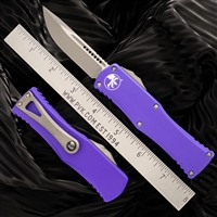 Microtech Hera 703-10APPU Single Edge Apocalyptic Blade Purple Handle