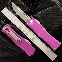 Microtech Hera 703-10APVI Single Edge Apocalyptic Blade Violet Handle