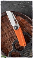 NCC Knives - Orange Horizontal Pattern G10 Pod Friction Folder Knife