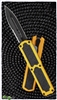 Titan D/A OTF Auto Yellow Handle Black Double Edge Partial Serrated Blade